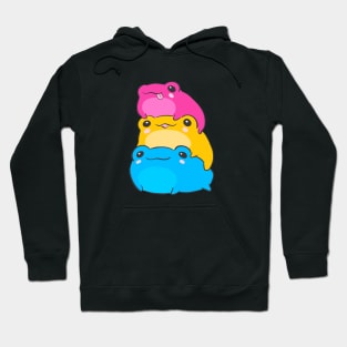 Celebrating Diversity: The Pansexual Flag Color Frog - A Subtle LGBTQ Aesthetic Showcasing Queer Pride Hoodie